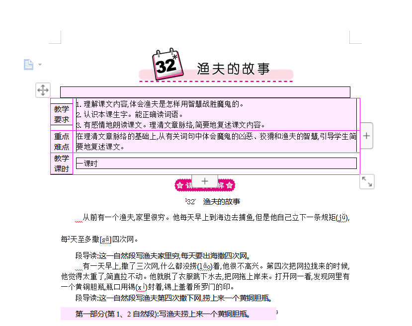 [导学教案]32 渔夫的故事