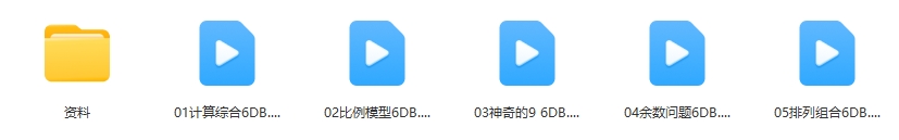 学而思大白本（六年级）数学短期班暑假数学大白本刷题班（暑假）MP4视频PDF讲义